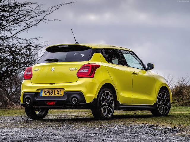 Rear angle of the Suzuki Swift Sport in South Africa